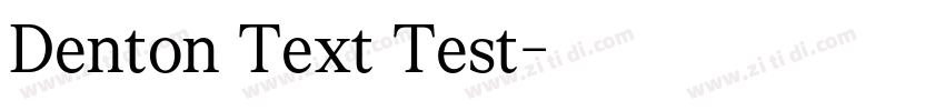 Denton Text Test字体转换